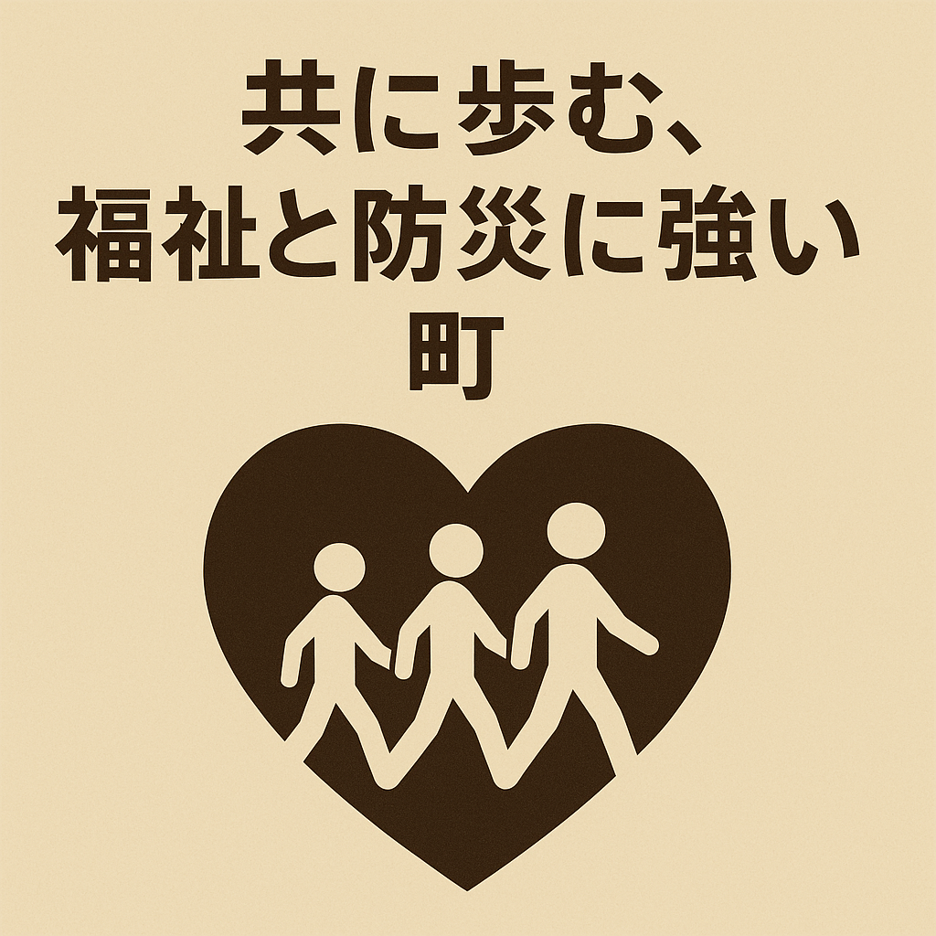 共に歩む、福祉と防災に強い町