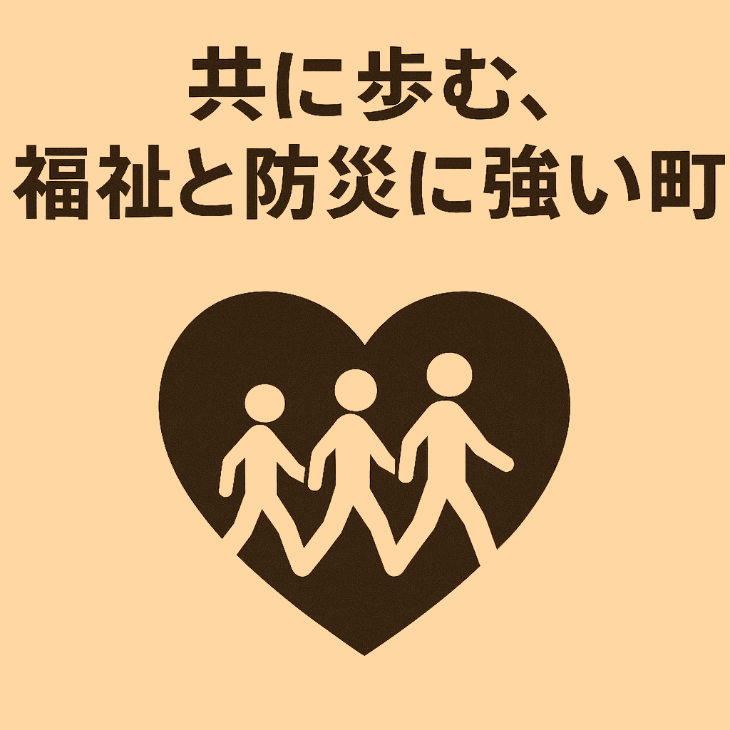 共に歩む、福祉と防災に強い町